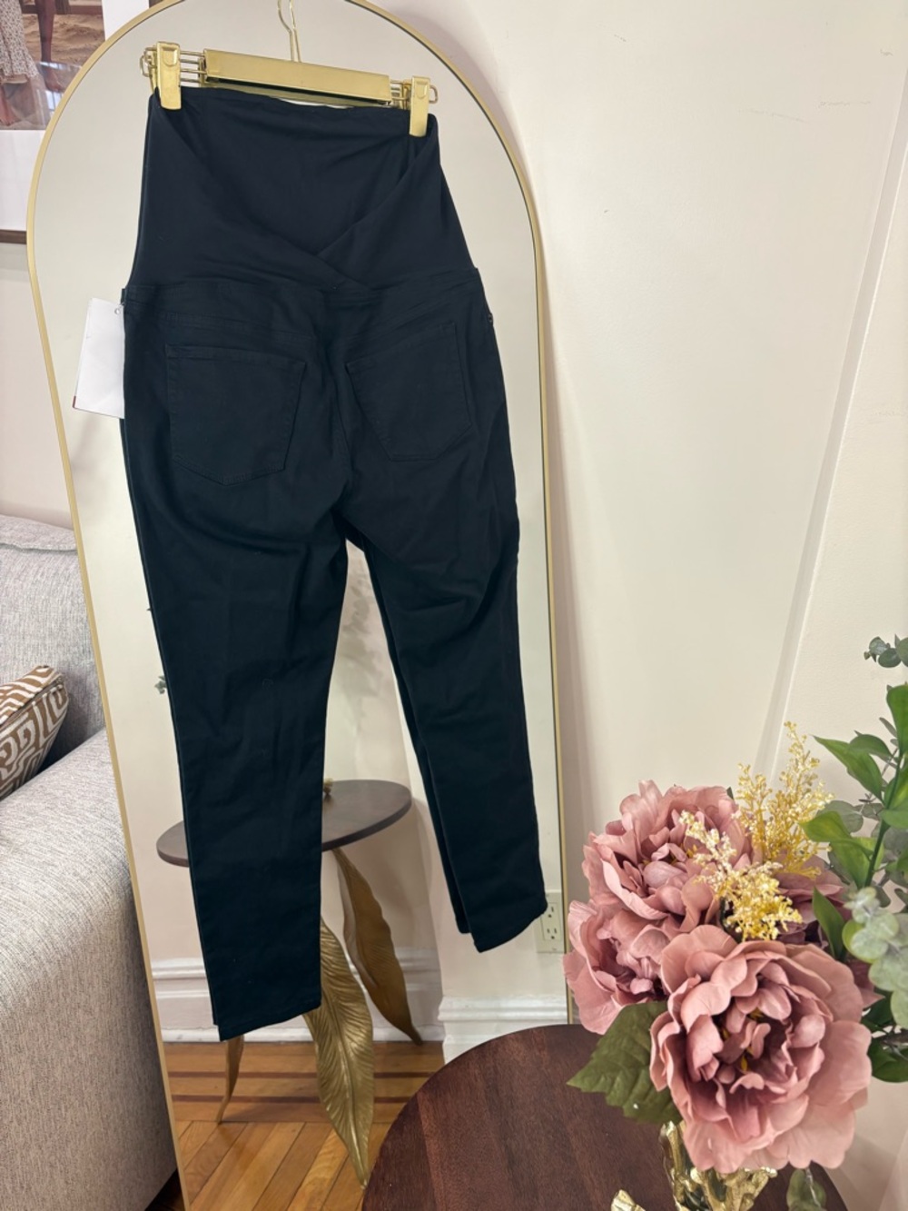 Isabel maternity over the belly Black High-Waist Women’s Pants - Picture 5 of 5